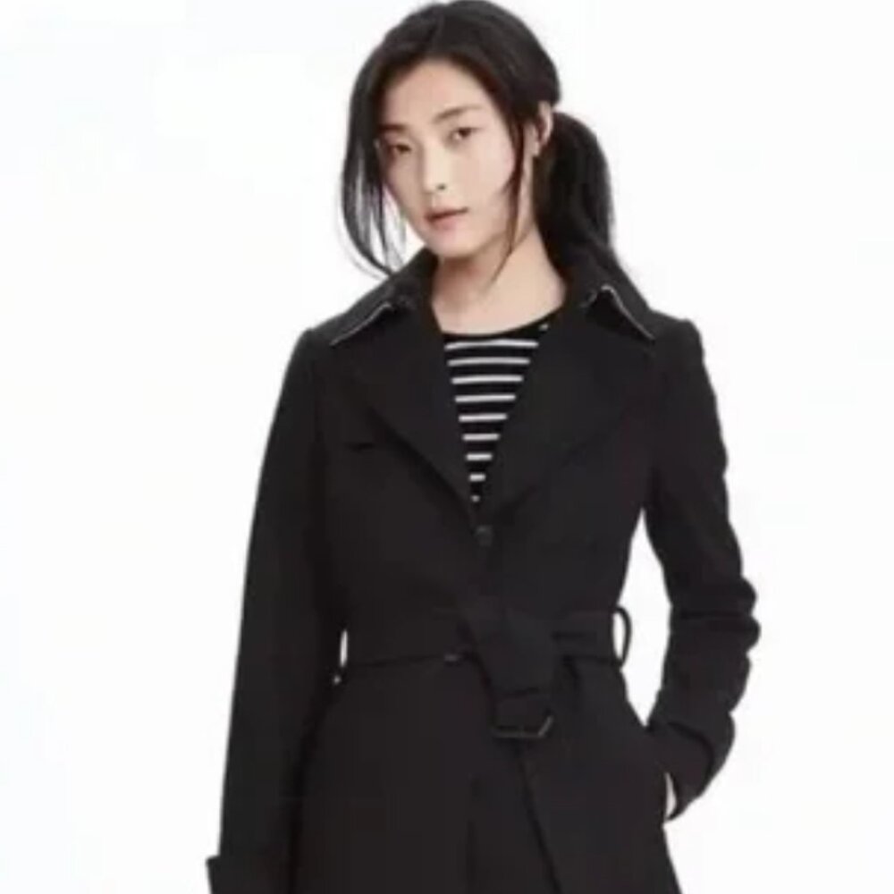Banana Republic Double-Breasted Wool Jacket | 80% Wool